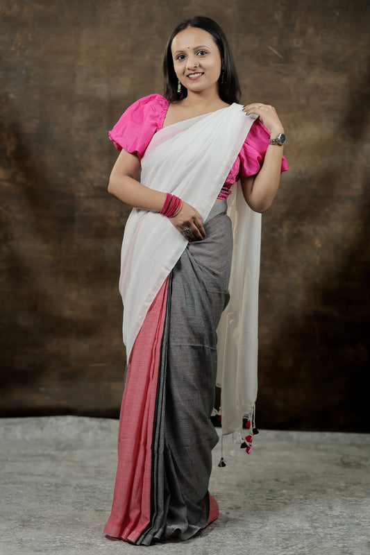 Anurima – Pastel Pink Soft Cotton Saree